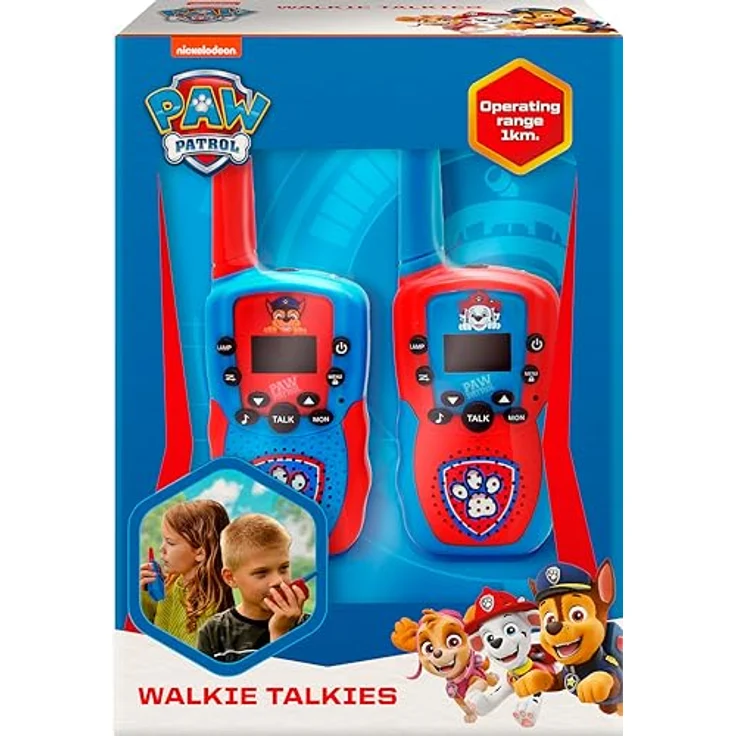 KIDS LICENSING Paw Patrol Walkie Talkie PW19915, Funkgerät für Kinder mit 1 km Reichweite, Multicolor und LCD-Bildschirm – Bild 4