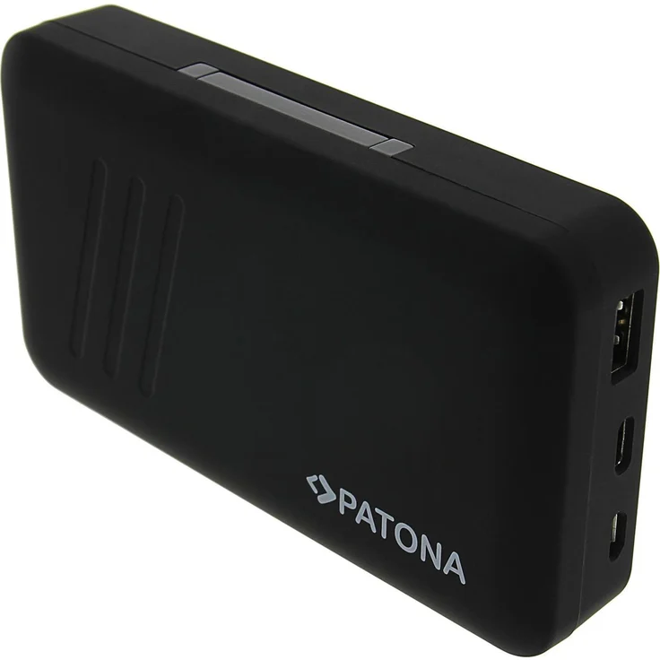 Patona Dual Ladegerät NP-FZ100, Powerbank mit 1000 mAh, für Sony A7-Serie und A9, Schwarz