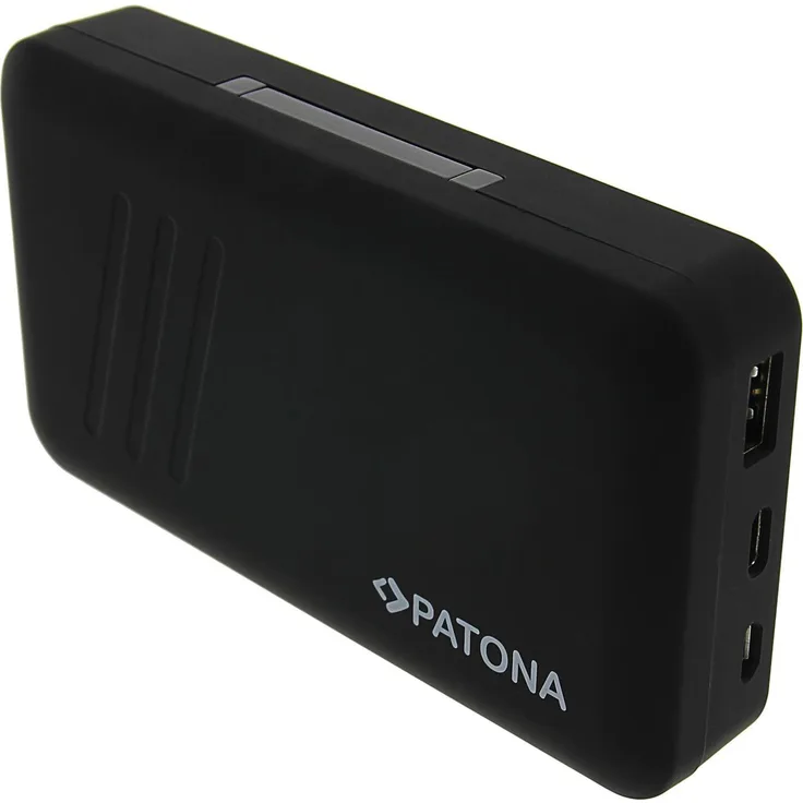 Patona Dual Ladegerät NP-FZ100, Powerbank mit 1000 mAh, für Sony A7-Serie und A9, Schwarz