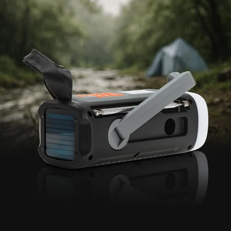 Adler AD 1920 Notfallradio mit Solarpanel, Kurbel, Powerbank und Bluetooth 5.0, transparent – Bild 7