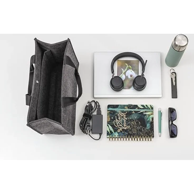 Sigel BA432, Notebooktasche für Laptops bis 15,4 Zoll, grau, aus 100% recyceltem PET mit individuellem Beschriftungsfeld – Bild 3