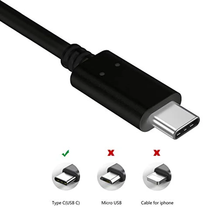 Slabo Ladekabel USB Typ C für Lenovo Tab M10 | Lenovo Tab4 10 Plus | Lenovo Tab4 8 Plus Datenkabel Verbindungskabel Sync-Kabel – schwarz – Bild 5