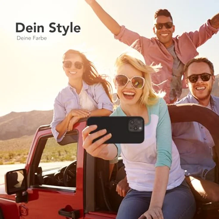 EAZY CASE Premium Silikon Handyhülle für iPhone 16 Pro Max mit Kameraschutz, 3-Schichten Aufbau, kratzresistent und kabellos ladbar, Schwarz – Bild 2