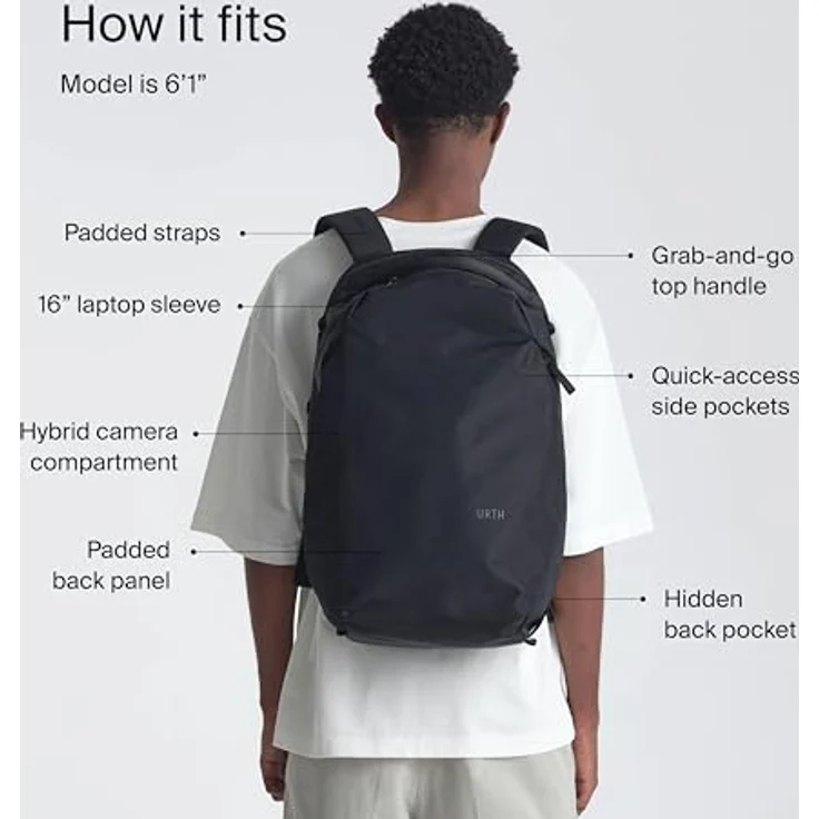 Urth Norite 24L Backpack (Black), Kameratasche, Schwarz - Preisvergleich – Bild 5