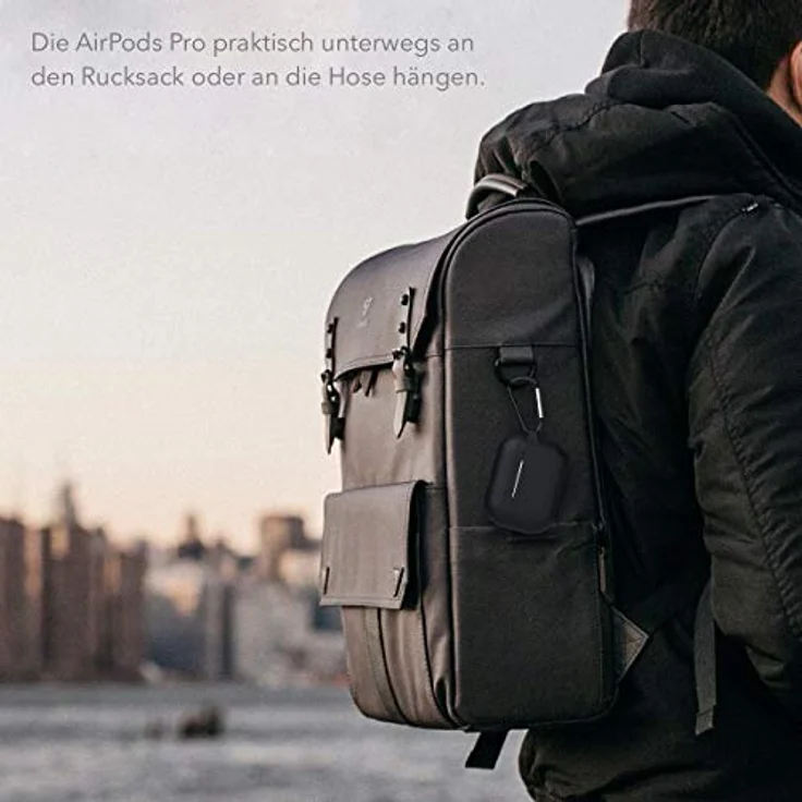 AVANA Apple AirPods Pro Schutzhülle 360° Silikon Case Schwarz, Ladecase Tasche, Robust & Flexibel – Bild 7