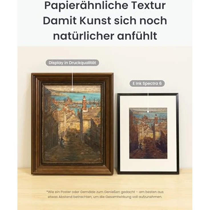 SwitchBot KI Art Frame 13.3'', Kabelloser Digitaler Bilderrahmen mit Elektronisch-Ink-Display, Extrem Lange Akkulaufzeit, Tisch- und Wandmontage, Alexa Kompatibel, KI-generierte Kunst – Bild 3