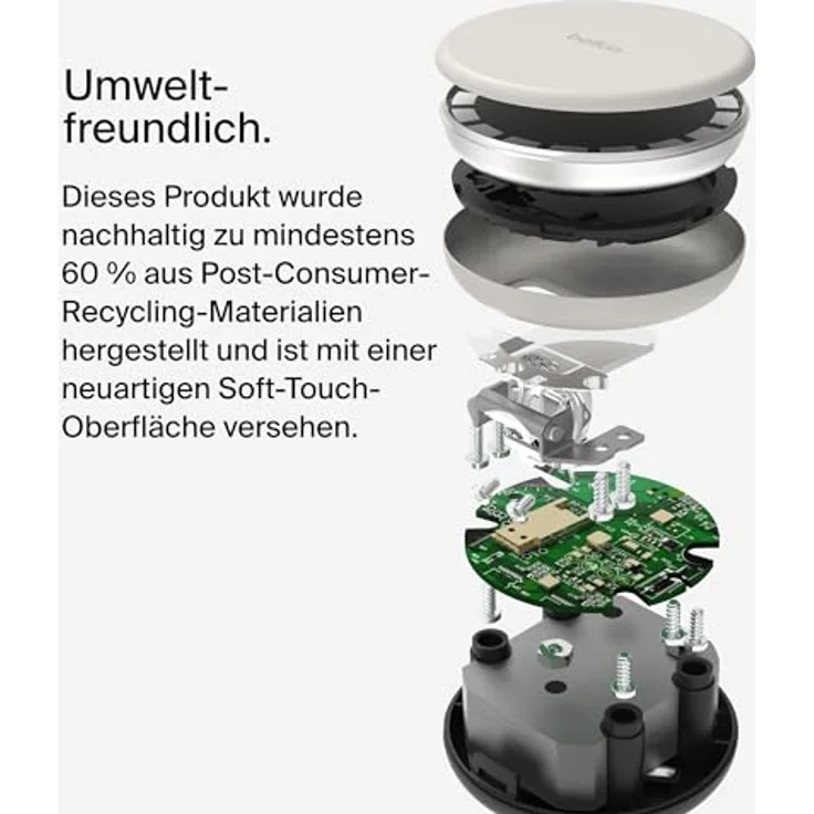 Belkin Boost Charge Pro 2-in-1 MagSafe Ladestation (15 W), Wireless Charger, Beige – Bild 6