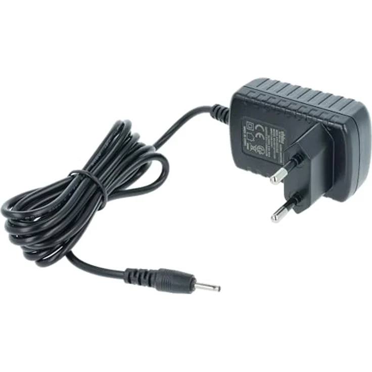 vhbw Ladegerät kompatibel mit Samsung SGH-C140, SGH-X180, SGH-C250, SGH-C160, SGH-C260, WEP-200, WEP-180, WEP-170, WEP-150, Eurostecker, schwarz, 5W Leistung – Bild 1