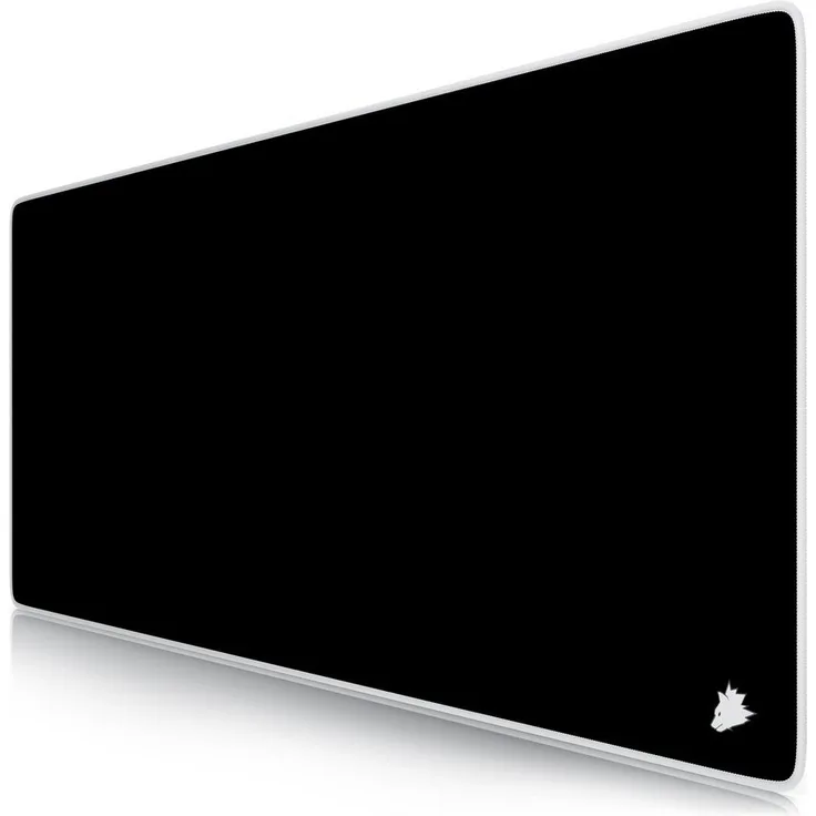 Titanwolf XXL Speed Gaming Mauspad 900 x 400 x 3 mm, rutschfest und abwaschbar, hohe Präzision und Geschwindigkeit, symbol weiß