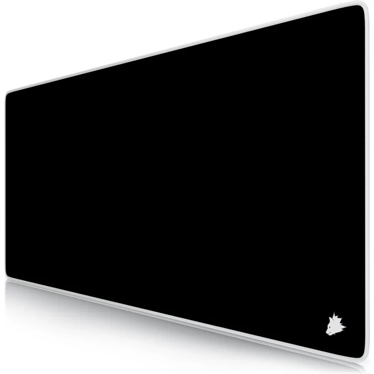 Titanwolf XXL Speed Gaming Mauspad 900 x 400 x 3 mm, rutschfest und abwaschbar, hohe Präzision und Geschwindigkeit, symbol weiß