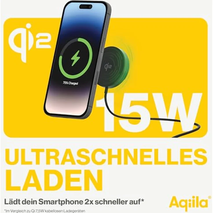 Aqiila Chargebird QC1, 3-in-1 Wireless Charger mit Qi2 Technologie, 15 W, Schwarz – Bild 2