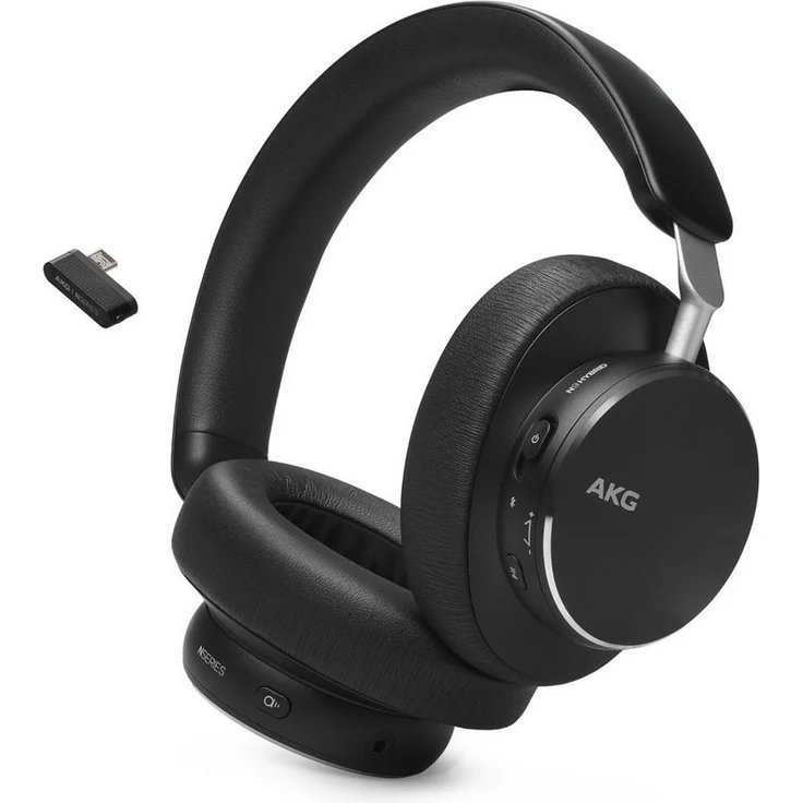 AKG N9 Wireless Over-Ear Noise Cancelling Kopfhörer, mit Zoom-zertifizierter Anrufqualität, Schwarz – Bild 1