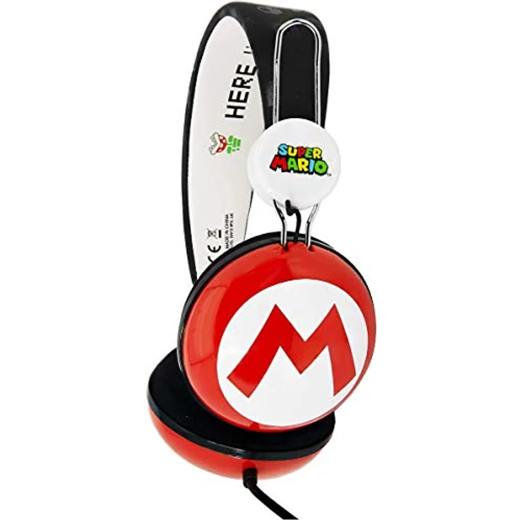 OTL Technologies TWEEN Kinder Kopfhörer Super Mario Icon Core (gepolsterte Bügel, buntes Comic Design, für Jungen und Mädchen), Rot-Weiß – Bild 3