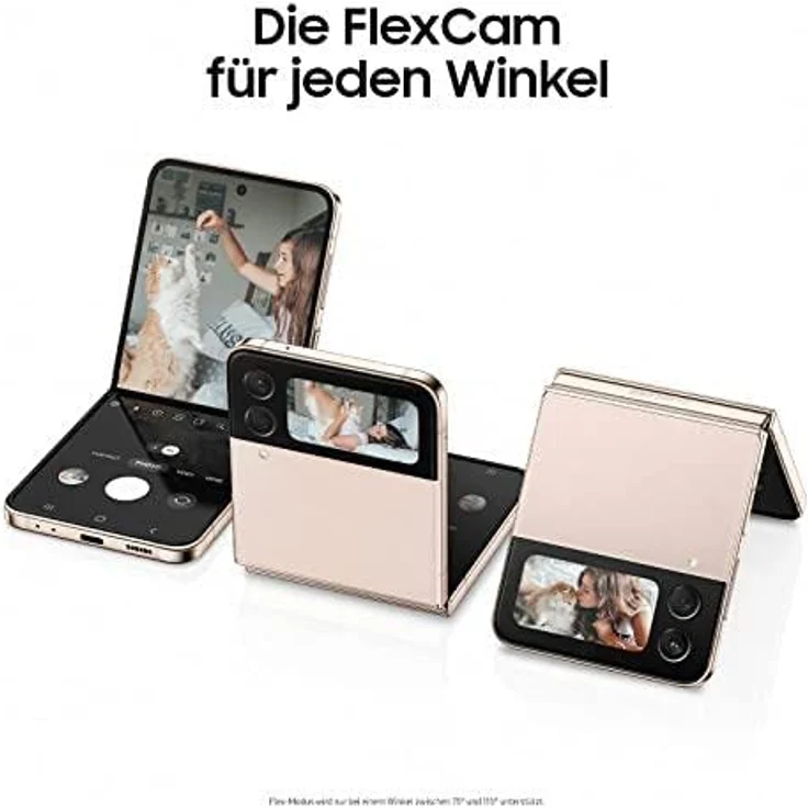 Samsung Galaxy Z Flip4 5G Smartphone Android Klapphandy 512GB, Pink Gold, inkl. 36 Monate Herstellergarantie  – Bild 4