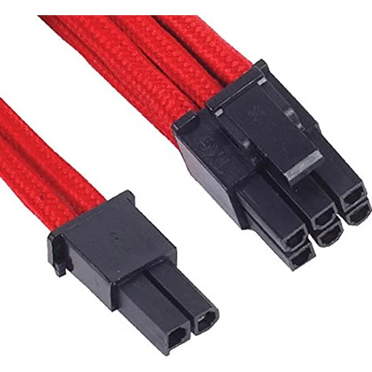 SilverStone SST-PP07-PCIR - Netzteil-Verlängerungskabel 25cm 8pin auf PCI-E 6+2pin, rot - Preisvergleich – Bild 4