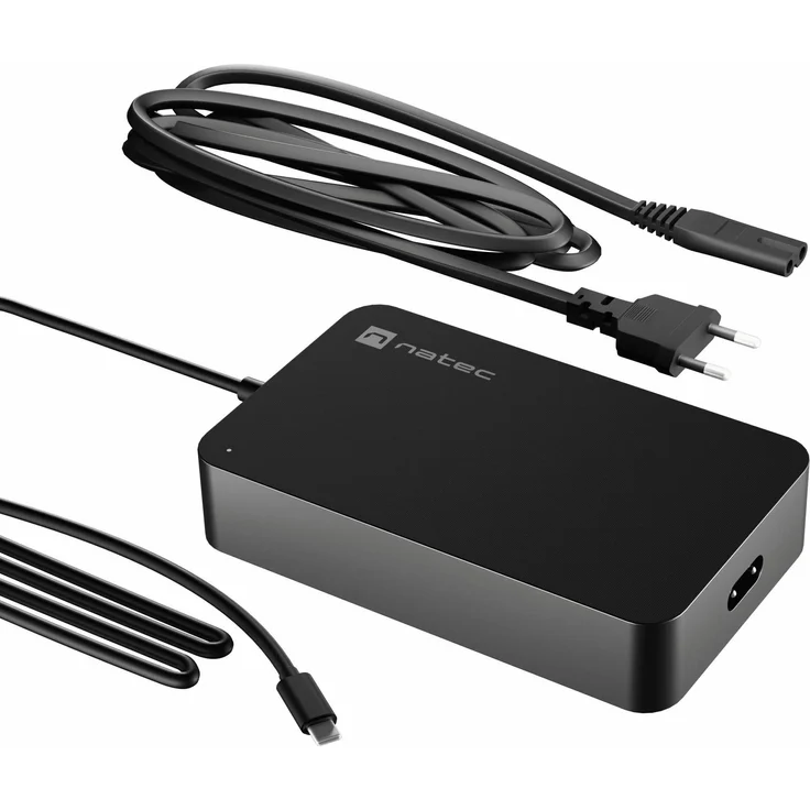 Genesis Natec Grayling USB-C Netzteil (NZU-2035), 90W, Schwarz - Schnelles Laden, mehrstufige Sicherheit, kompatibel mit Power Delivery Geräten