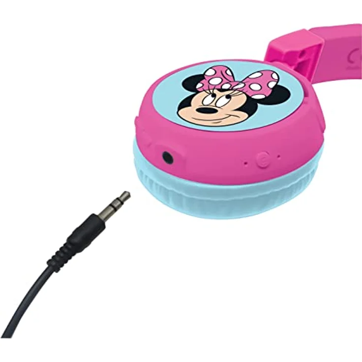 Lexibook® Disney Minnie Mouse 2in1 Bluetooth und Kabel, faltbare Kopfhörer Kinder-Kopfhörer in Rosa und Blau – Bild 3