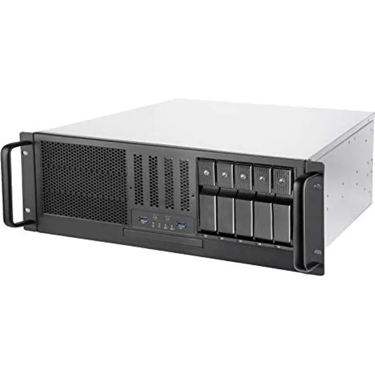 Silverstone SST-RM41-H08-4U Rackmount Server Gehäuse, unterstützt M/B bis SSI-CEB & ATX (PS2) Mini reduntante Netzteile