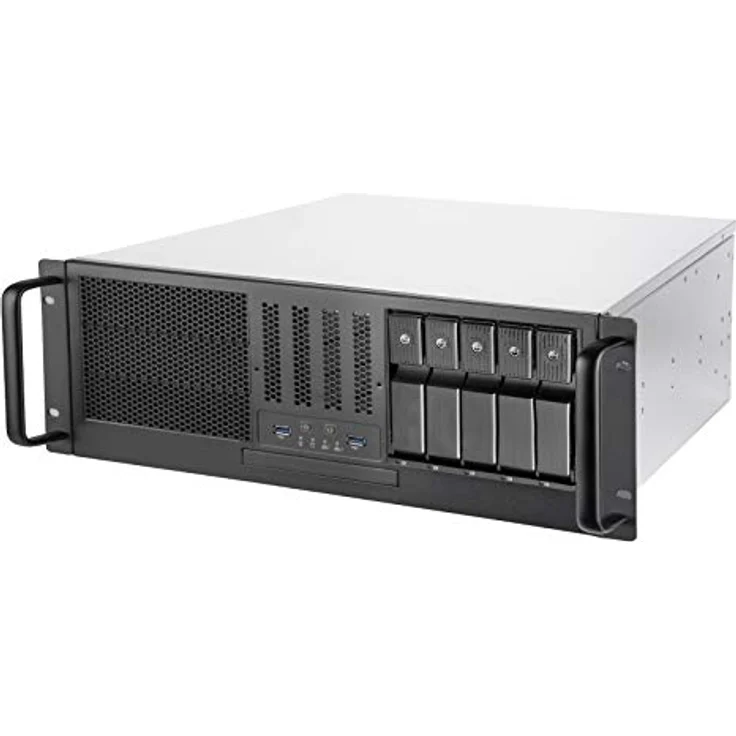 Silverstone SST-RM41-H08-4U Rackmount Server Gehäuse, unterstützt M/B bis SSI-CEB & ATX (PS2) Mini reduntante Netzteile – Bild 1
