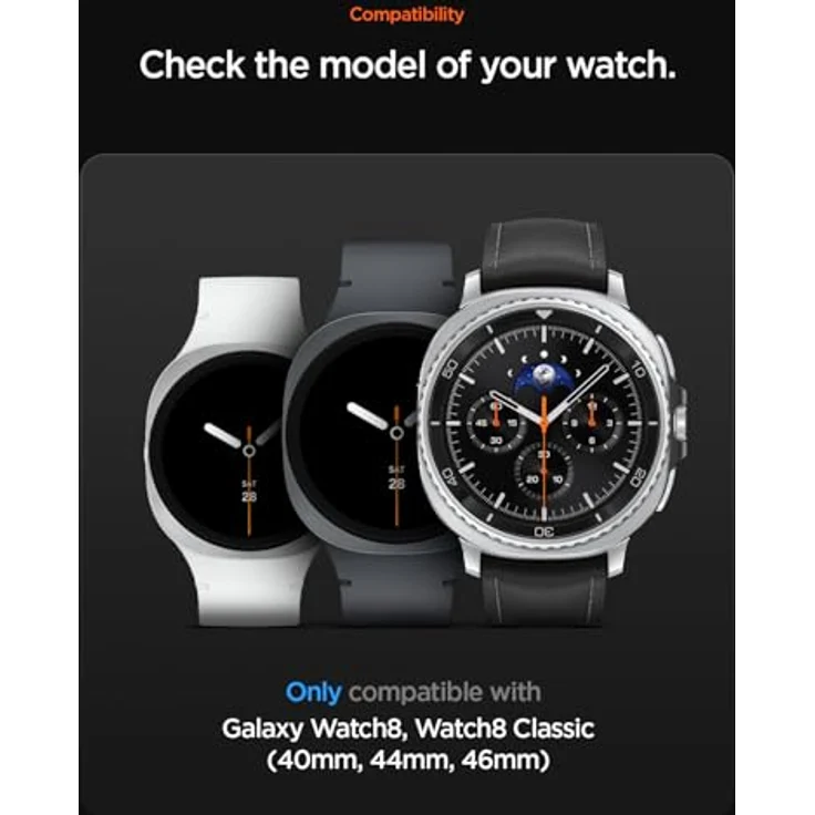 Spigen Dura Pro Flex Armband für Samsung Galaxy Watch 8 44mm/40mm, 8 Classic 46mm (2025) - Schwarz, leicht und atmungsaktiv mit robuster Schnalle – Bild 2