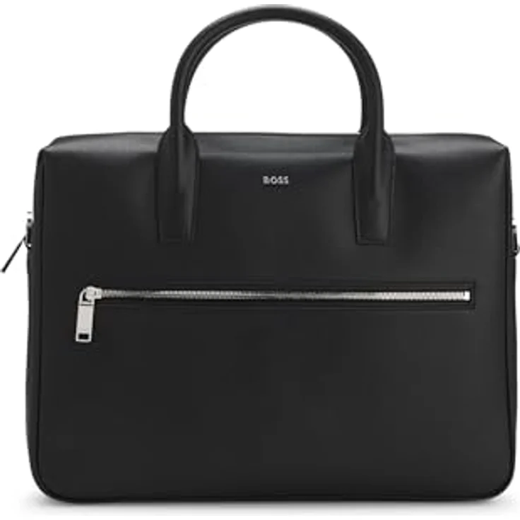 Boss Daxter Aktentasche, Leder 38 cm mit Laptopfach, schwarz – Bild 1