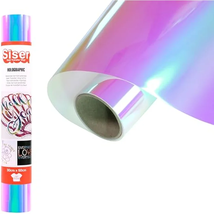 Siser Holografische Rolle 30 cm Rainbow, Perle mit 3D-Effekt und farbverändernden Elementen – Bild 1