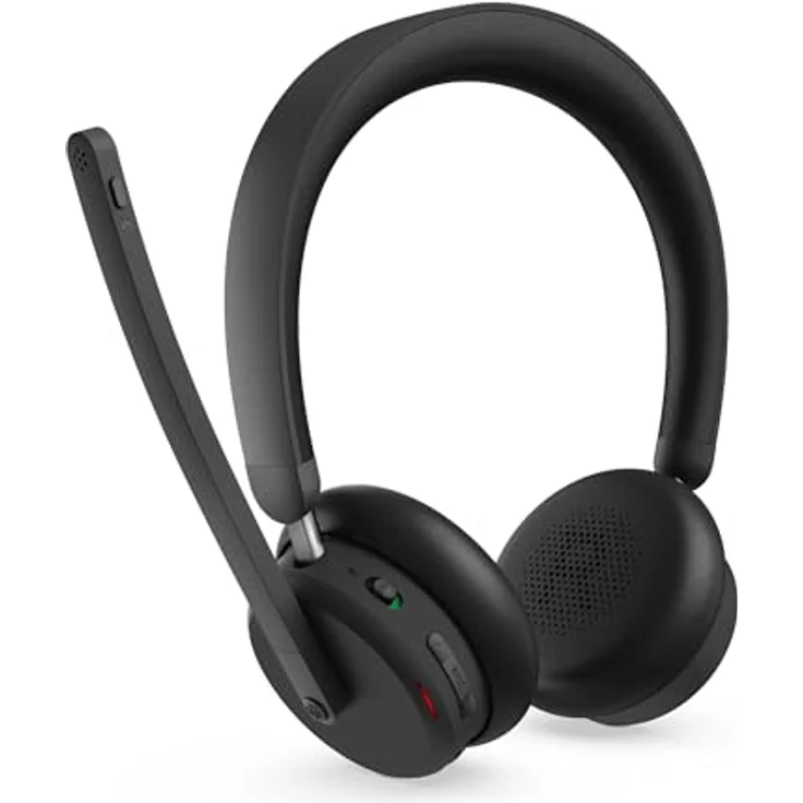 Lenovo 6550, On-Ear Headset mit Bluetooth 5.3, ANC, Dual-Mikrofon, Geräuschunterdrückung, schwarz – Bild 3