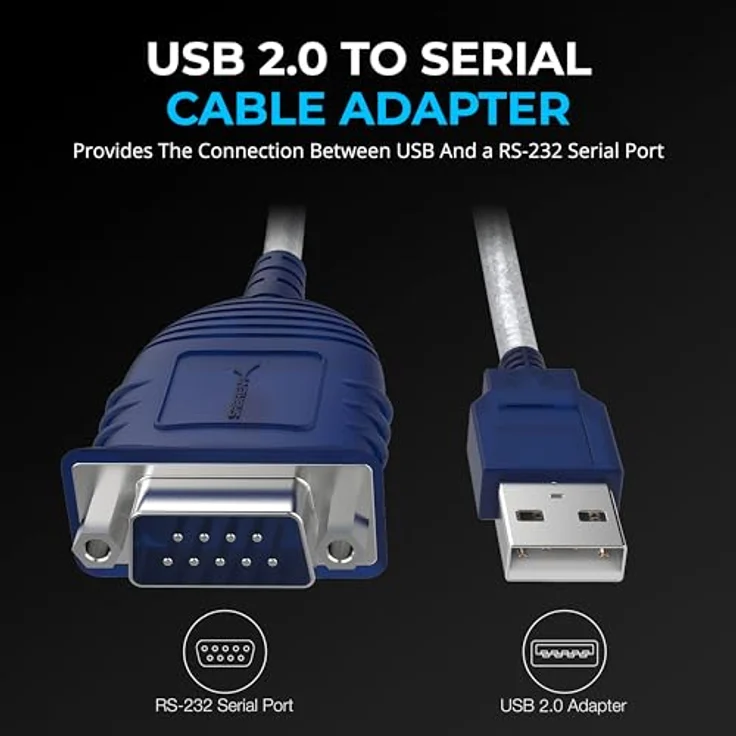 Sabrent Serial-Kabel - USB 2.0 zu Seriell (9-Pin) DB-9 RS-232-Konverter-Kabel (CB-DB9P) - Preisvergleich – Bild 2