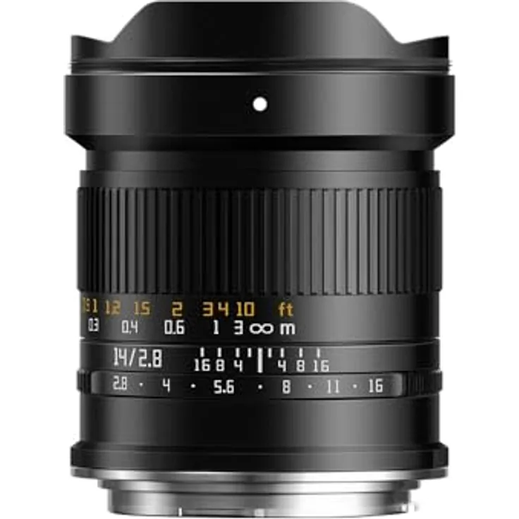 TTArtisan 14 mm F2.8 ASPH, Ultra-Weitwinkelobjektiv für Canon RF, Vollmetallgehäuse, 114° Sichtfeld