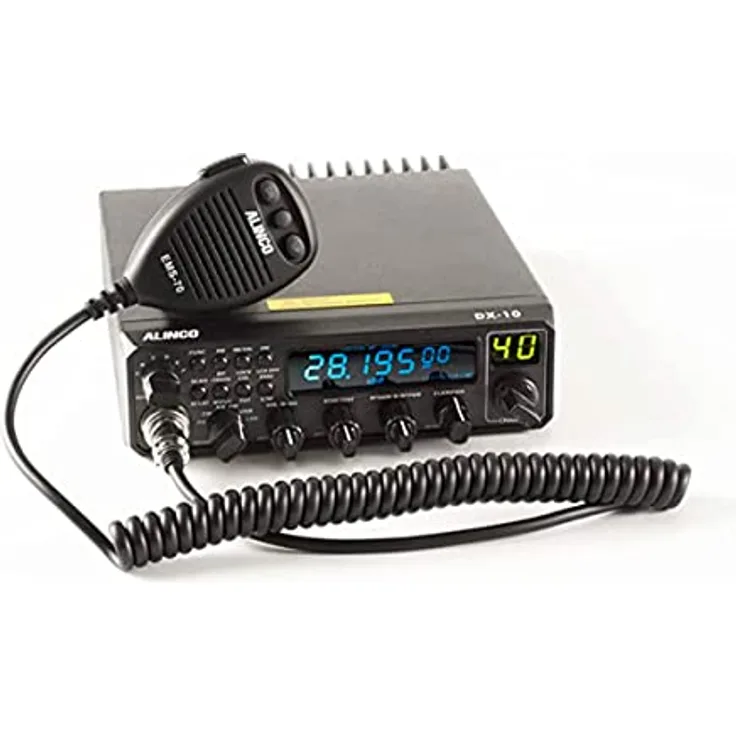 Alinco DX-10, AM/FM/SSB-Radiostation mit 40 programmierbaren Kanälen, Schwarz