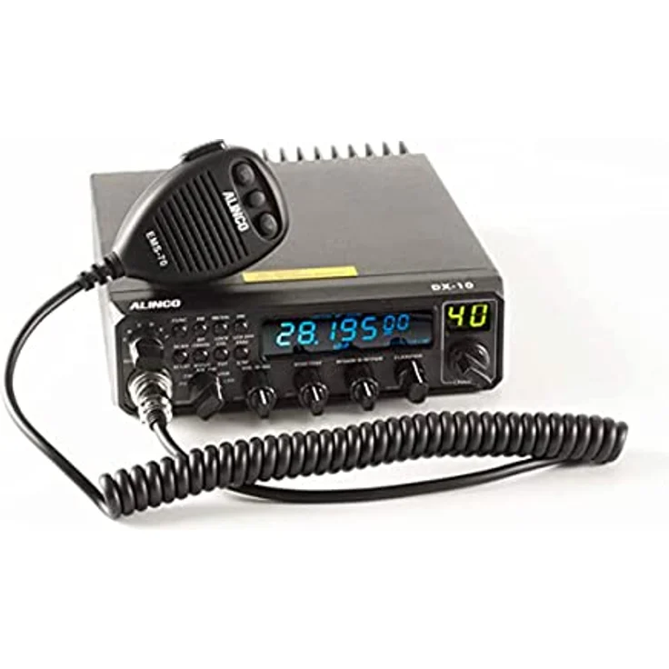 Alinco DX-10, AM/FM/SSB-Radiostation mit 40 programmierbaren Kanälen, Schwarz – Bild 1