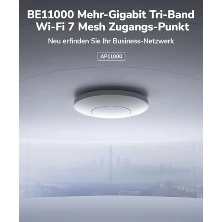 Cudy BE11000 Tri-Band Wi-Fi 7 Access Point, 10 GB SFP+ Port, 2,5 G PoE-in, Cudy APP-Steuerung, PoE/DC betrieben, AP11000 – Bild 2