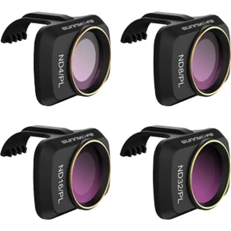 Sunnylife Set of 4 ND-PL Filtern für DJI Mini 2, inklusive ND4, ND8, ND16 und ND32, kratz- und wasserbeständig