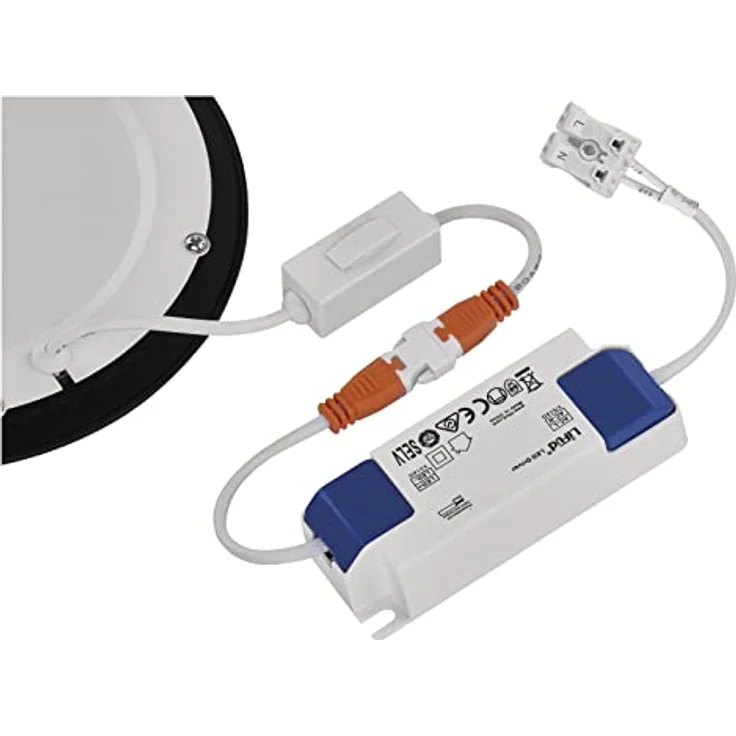 EMOS LED Panel 18 W Einbauleuchte, 1600 lm, rund, warmweiß-neutralweiß (3000-000K) – Bild 3