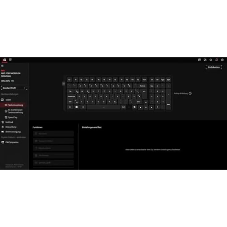 ASUS ROG Strix Morph 96 Wireless, Mechanische Tastatur mit RGB-LED, QWERTZ, Tri-Mode Verbindung, Schwarz – Bild 6