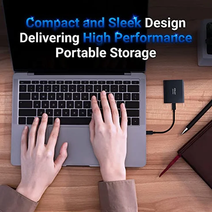 PNY PSD0CS2260-1TB-RB EliteX-PRO USB 3.2 Gen 2x2 Externe tragbare SSD 1TB, bis zu 1.500 MB/s Lesegeschwindigkeit, 1.400 MB/s Schreibgeschwindigkeit, Black – Bild 3