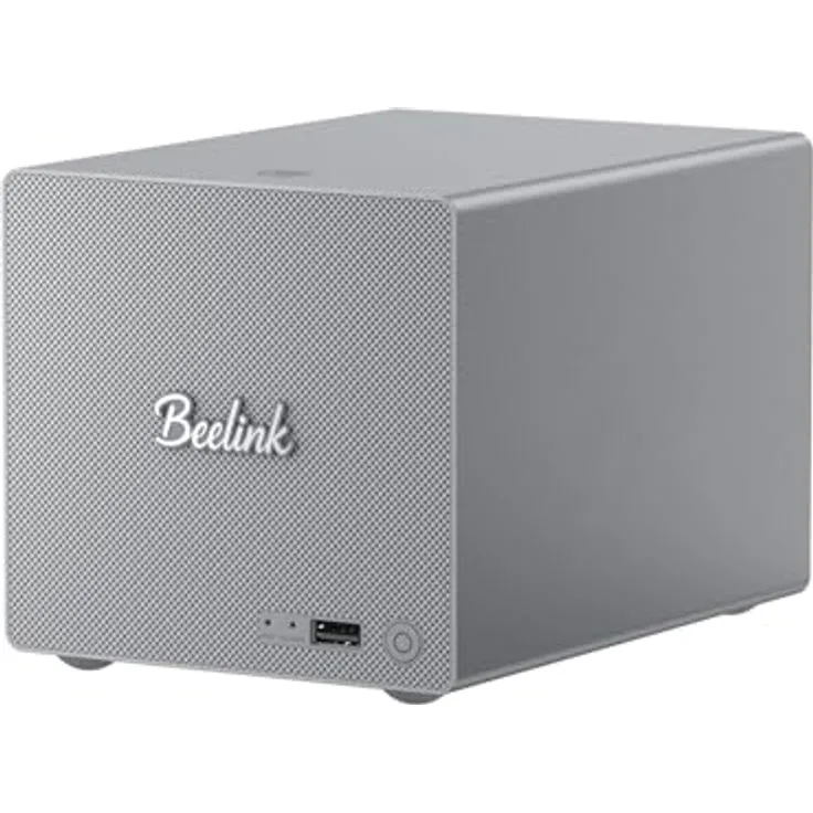 Beelink Mini PC ME Pro, NAS Intel N95, 12G LPDDR5, 128G SSD, 2 x Festplatteneinschübe, 3 x M.2-Steckplätze, Dual-LAN, WiFi 6, BT5.4, Dateiserver und Netzwerkspeicher