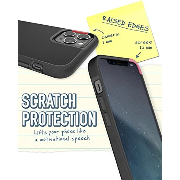Silk Smartish Apple iPhone 11 Pro Max (6.5'') Grip Case Hülle - BASE GRIP Bumper - Leichte, schlanke Schutzhülle - ''Kung Fu Grip'' - Black Tie Affair - SLK-BG19P-BLACK - Preisvergleich – Bild 4