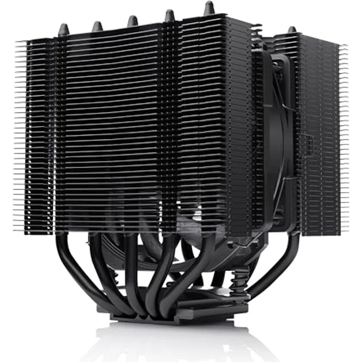 Noctua NH-D12L chromax.black, Low-Profile Dual-Tower CPU Kühler (120mm, Schwarz) – Bild 1