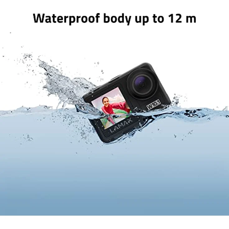 Lamax W10.1 Real 4K 60 fps Action Cam mit Stabilisierung MAXsmooth 2.0, Unterwasserkamera, Camcorder mit Dual Display, Komplettes Zubehör, Wi-Fi, Zeitlupenvideo, Zeitraffer, Tauchmodus – Bild 3