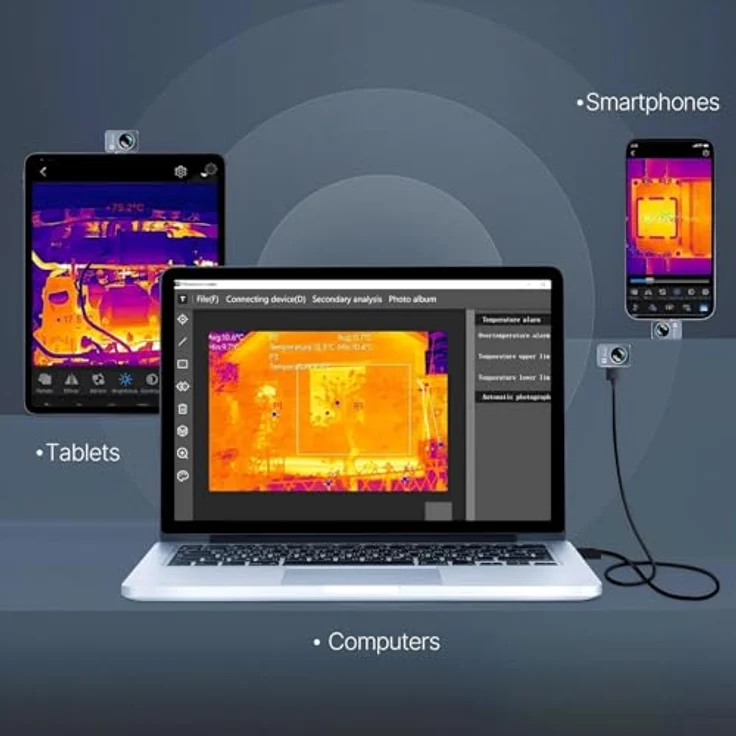 THERMAL MASTER P2 Pro, USB-C Mini-Wärmebildkamera mit präziser Linse und robuster Bauweise, lila – Bild 7