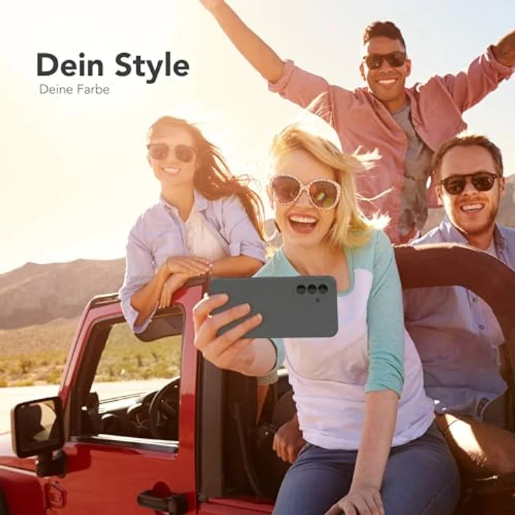 EAZY CASE Silikonhülle für Galaxy A17, grau, stoßfest, mit Kameraschutz und kabellos Ladefunktion, dünn, anthrazit matt – Bild 2