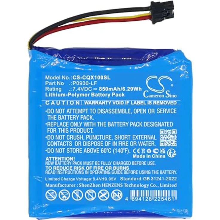 TCTK Akku 850mAh für Canon Selphy QX10, Li-Polymer, 7.4V, blau, ersetzt P0930-LF – Bild 3