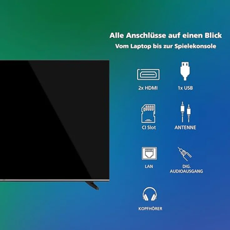 JVC VIDAA LT-43VDF5455, 43 Zoll Full HD Smart TV mit HDR, Triple-Tuner und LED, schwarz – Bild 4
