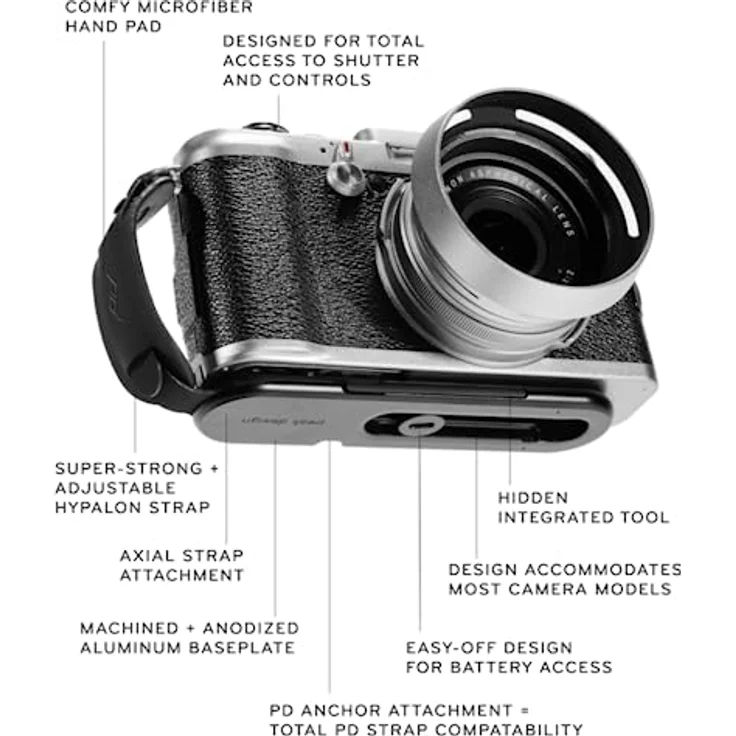 Peak Design Micro Clutch L-Plate Handschlaufe, Schwarz, für spiegellose Kameras – Bild 3