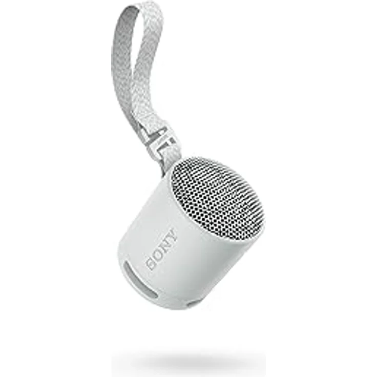 Sony SRS-XB100 - Kabelloser Bluetooth-Lautsprecher, tragbar, leicht, kompakt, Outdoor, Reise-Lautsprecher, langlebig, IP67 wasser- und staubdicht, 16 Std Akku, Trageriemen, Freisprechfunktion, Hellgrau – Bild 2