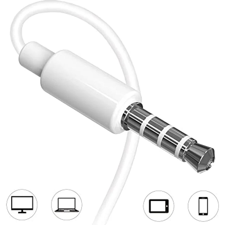 Dudao X10S Wired Earphones (White) (keine Geräuschunterdrückung, Kabelgebunden), Kopfhörer, Weiss – Bild 4