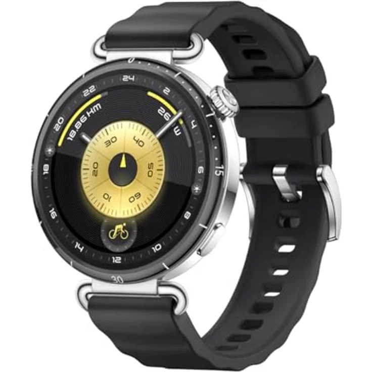 Huawei Watch GT6 (41 mm), Smartwatch mit 1,47 Zoll AMOLED-Display, GPS, Herzfrequenzmonitor, Edelstahlgehäuse, IP69, schwarz – Bild 2