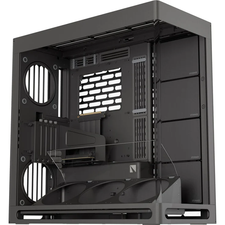 HAVN HS 420 VGPU PC-Gehäuse, Midi-Tower, E-ATX, Tempered Glass, PCIe 5.0 Riser Kabel - schwarz – Bild 1