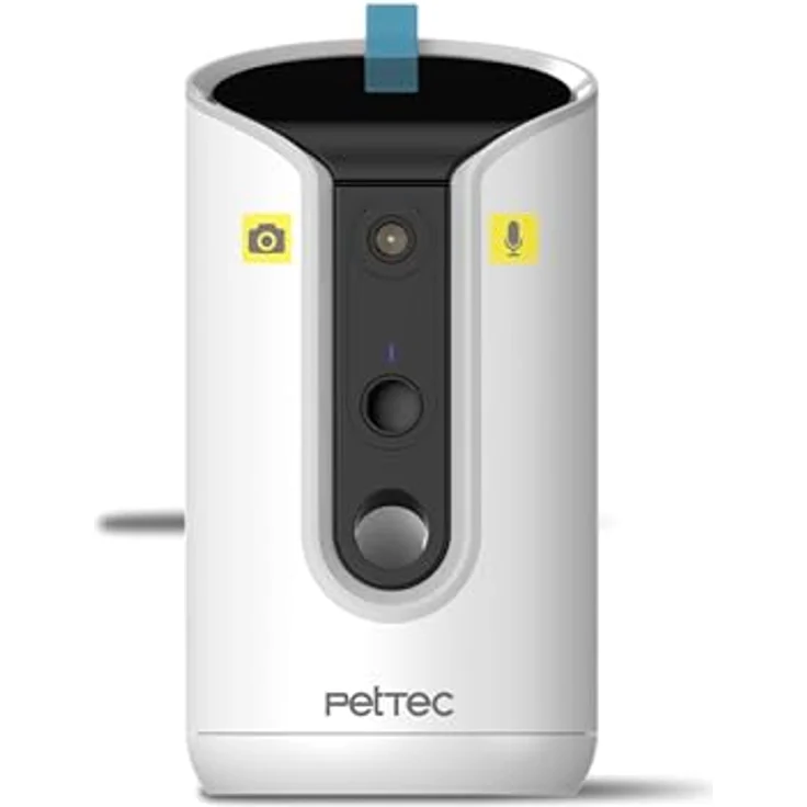 PetTec® Haustierkamera 360° und automatischer Futterspender mit Leckerliauswurf - via App & Multitaste - Bell-Erkennung - 3MP Nachtsichtfunktion - Hundekamera & Katzenkamera – Bild 2